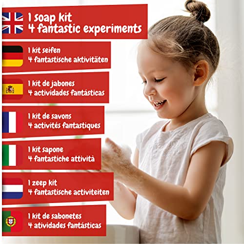 Science4you Kit Fábrica Jabones Caseros Perfumados para Niños 7 8 9 10 11 12+ Años - Incluye Moldes, Base de Jabón - Juego de Experimentos y Manualidades