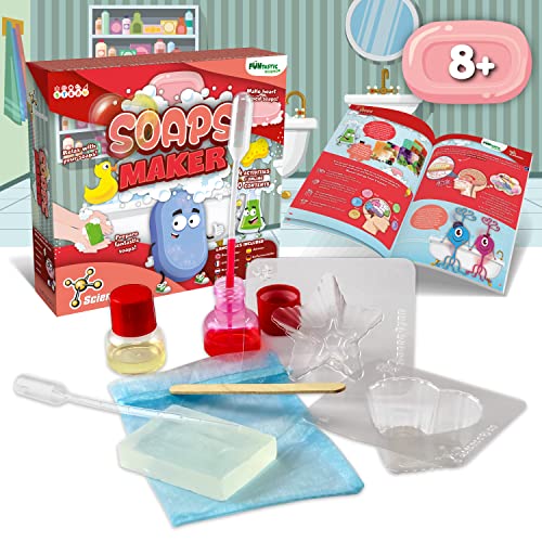 Science4you Kit Fábrica Jabones Caseros Perfumados para Niños 7 8 9 10 11 12+ Años - Incluye Moldes, Base de Jabón - Juego de Experimentos y Manualidades