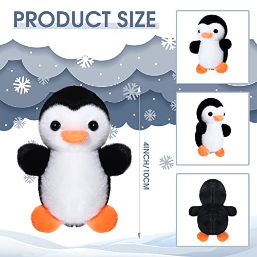 Skylety 8 Piezas de 10 cm Mini Llaveros de Pingüino Lindos Animales de Peluche Pequeños Pingüinos de Peluche Colgantes para Bolsa Adornos de Pingüino de Fieltro para Niños Navidad Regalos Cumpleaños