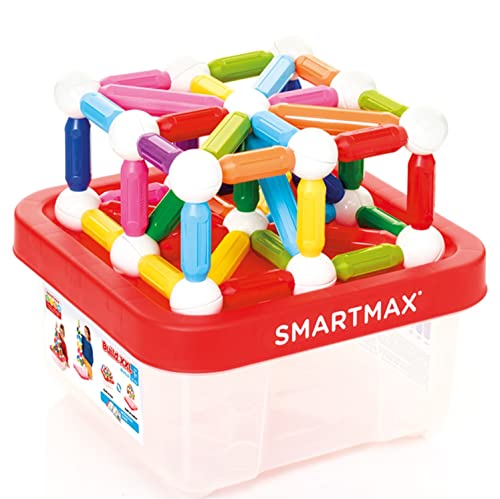 SmartMax - Build & Learn, Magnetic Discovery Construction Set with 2D & 3D Challenges, 100 pieces, 1+ Years