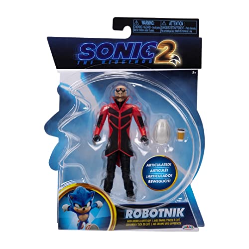 Sonic 2: La película - Figura de acción articulada coleccionable de 10,16 cm (Robotnik)