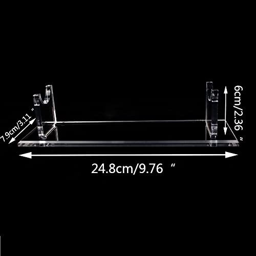 Soporte de sable de luz para espada, soporte de sable de luz acrílico, soporte de escritorio para cuchillo samurái para decoración de sable de luz (cuadrado transparente 1 paquete)