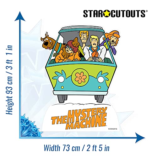 STAR CUTOUTS SC1404 Fred's Mystery Machine Scooby Doo Star - Mini Furgoneta para Fiestas temáticas Infantiles, Altura 93 cm, Multicolor