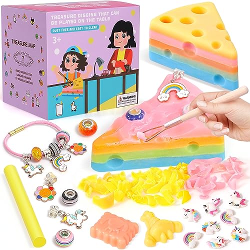 Tacobear Kit de Excavación de Gemas de Jabón para Niños Unicornio Pulseras DIY Kit de Excavación de Piedras Preciosas Ciencia Educación Regalo para cumpleaños