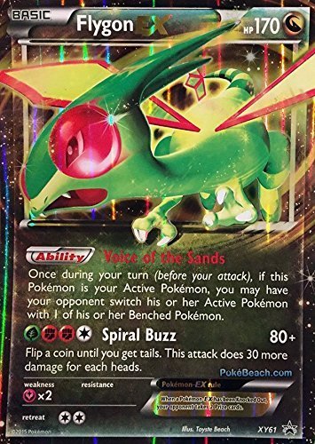 Tarjeta promocional Pokemon Flygon EX Foil Holo XY61 XY 61 (Inglés)