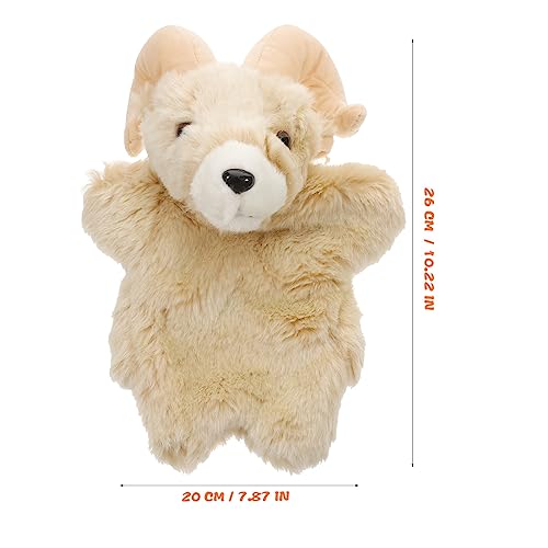 TEHAUX Marioneta De Cabra Marioneta De Peluche Marioneta De Animales Realistas Cuentos De Animales para Niños Juguetes De Peluche Juguete De Niña Relleno Padre-Hijo Algodón Pequeña Cabra