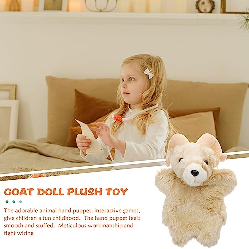 TEHAUX Marioneta De Cabra Marioneta De Peluche Marioneta De Animales Realistas Cuentos De Animales para Niños Juguetes De Peluche Juguete De Niña Relleno Padre-Hijo Algodón Pequeña Cabra