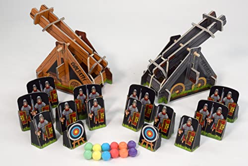 The Toy Tribe Build and Play Catapult Champions - Cartón, juegos, juguetes sin plástico