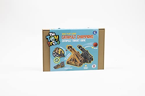 The Toy Tribe Build and Play Catapult Champions - Cartón, juegos, juguetes sin plástico