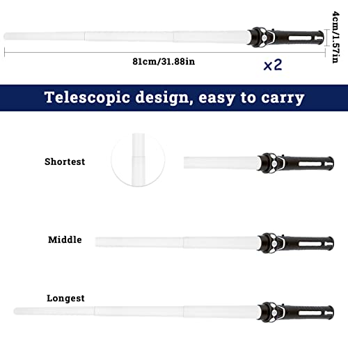 TOPJOWGA 2 in 1 Sable de Luz 162cm, Espada Láser de Juguete, 7 Colores Espada de Luz Niños, Juguete de Luminosos Sable Láser de Doble, LED Fiesta Luminoso Juguetes para Navidad Halloween