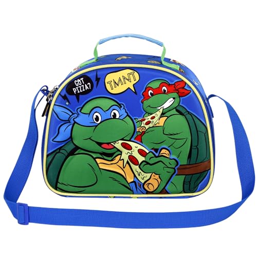 Tortugas Ninja Mates-Bolsa Portamerienda 3D, Verde, 25.5 x 20 cm