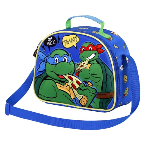 Tortugas Ninja Mates-Bolsa Portamerienda 3D, Verde, 25.5 x 20 cm