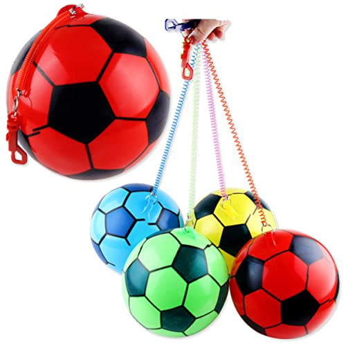 TOYANDONA 2 Piezas Entrenador De Balón De Fútbol Atado Practicar Fútbol En Solitario Lanzar Entrenador De Fútbol Pelota De Entrenamiento Bungee Soplar La Pelota Elástico Niño Pequeño