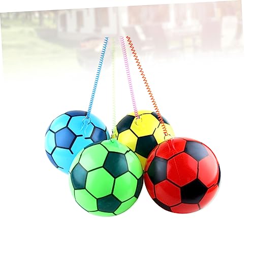 TOYANDONA 2 Uds Pelotas Inflables para Niños Pequeños Practican Fútbol En Solitario Entrenador De Balón De Fútbol Atado Ayudas De Entrenamiento De Fútbol Lanzar Entrenador De Fútbol Playa