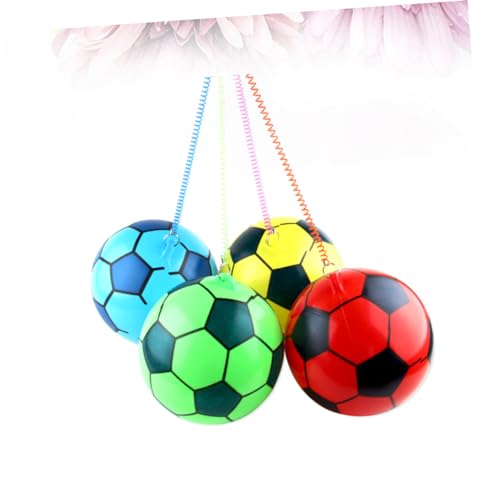 TOYANDONA 2 Uds Pelotas Inflables para Niños Pequeños Practican Fútbol En Solitario Entrenador De Balón De Fútbol Atado Ayudas De Entrenamiento De Fútbol Lanzar Entrenador De Fútbol Playa