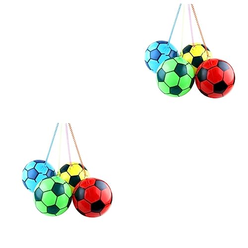 TOYANDONA 2 Uds Pelotas Inflables para Niños Pequeños Practican Fútbol En Solitario Entrenador De Balón De Fútbol Atado Ayudas De Entrenamiento De Fútbol Lanzar Entrenador De Fútbol Playa