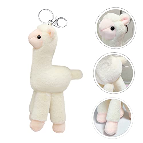 TOYANDONA 3 Piezas Llavero Animales De Peluche a Granel Lindo Colgante De Peluche Colgante De Alpaca Lindo Carrete De Placa Peluche De Perder Aleación De Zinc Relleno Bolsa De Mano