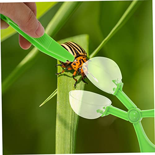 Toyvian 10 Piezas Trampa De Insecto Clip Para Hacer Bolas De Nieve Bichos Abrazadera Pinza Recogedor Moldes De Bolas De Arena Caja De Ciencia El Plastico Exterior Niño Cuchara