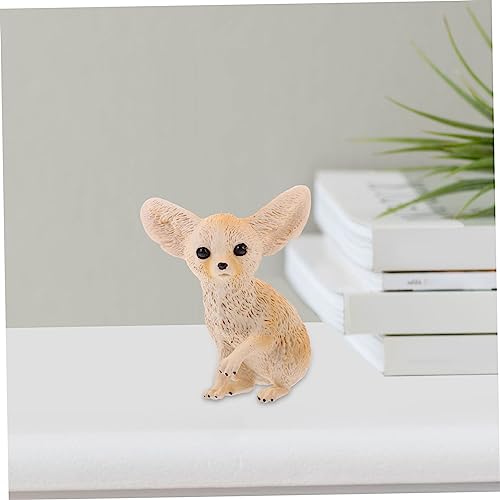 Toyvian Estatuilla De De Dibujos Animados Modelo De Estatua De Juego De Animal De La Selva Estatua De De Pie Estatuilla De Fennec Modelo De Fennec Artesanía El Plastico Niño Desierto