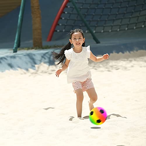 TZQFROCE Pelota arco iris de 2 piezas Pelota arco iris hinchable de PVC Plegable para guardar Pelota de juego para niños Colores brillantes para parque y playa Diversión al aire libre