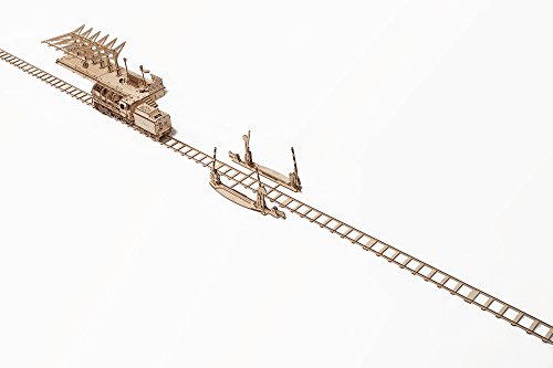 UGEARS Carriles Mecánico 3D Rompecabezas de Madera Kit de Construcción Sin Pegamento para Niños y Adultos