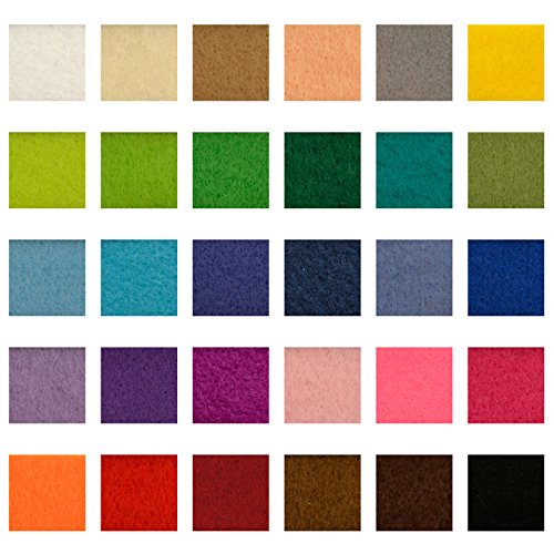 Vaessen Creative 10429-003 - Hojas de fieltro A6, 10x15 cm, 1 mm de espesor, 30 unidades, multicolor