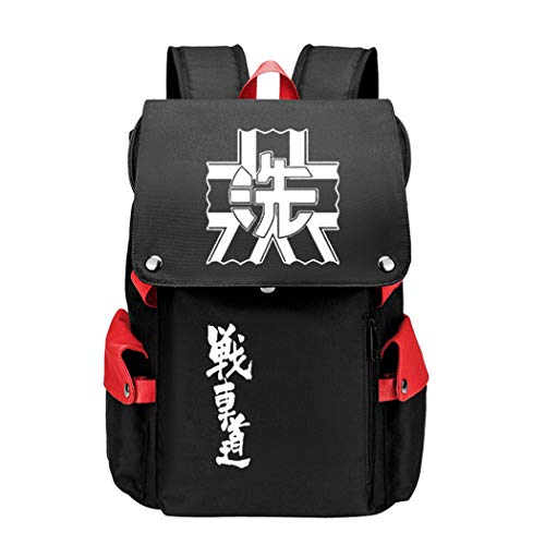 WANHONGYUE Girls und Panzer Anime Cosplay Backpack Rucksack Mochilas Escolar Bolsa de Escuela Mochila para Portátil 15.6 Pulgadas Rojo / 4