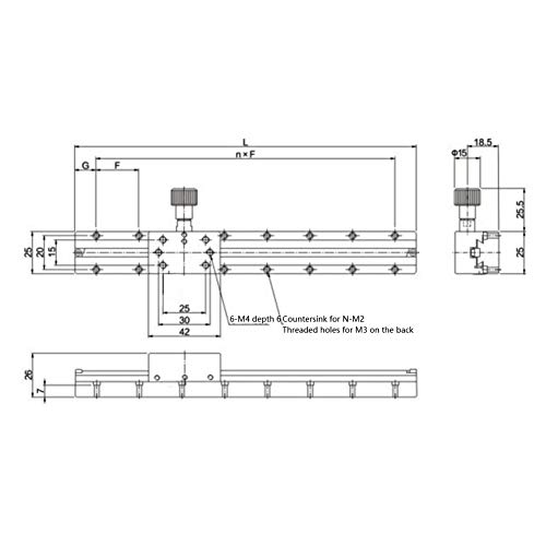 Weikeya Principal X Ejes Manual Corredizo Etapa, 200 mm Encajar Ranura 42 X 25 mm Lineal Traducción Etapa Aluminio Aleación Hecho por Misumi Xlwg200