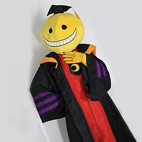 xHxttL Anime Assassination Classroom Korosensei Disfraz de Cosplay, Koro Sensei Trajes de Cosplay Uniformes Capa unisex para hombres Mujeres Fiesta de carnaval de Navidad de Halloween