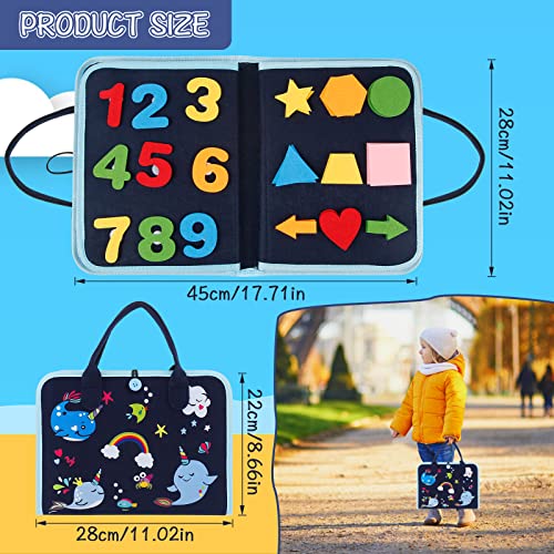 XiYee Busy Board Toddler, Juguetes Montessori, Portátil Tablero Motricidad Fina Juguetes Sensoriales Juegos Educativos Niños de 1 2 3 4 Años, 4 Capas