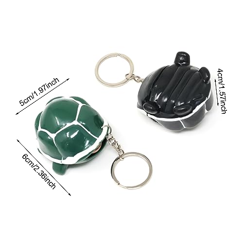 yueton 4 llaveros de tortuga para apretar, llavero de tortuga de animales marinos, juguete de descompresión, llavero para aliviar el estrés, decoración para bolso, bolso, mochila, bolso, cartera,